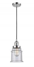 Innovations Lighting 201C-PC-G184-LED - Canton - 1 Light - 6 inch - Polished Chrome - Cord hung - Mini Pendant