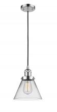 Innovations Lighting 201C-PC-G44-LED - Cone - 1 Light - 8 inch - Polished Chrome - Cord hung - Mini Pendant