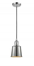 Innovations Lighting 201C-PC-M9-PC-LED - Addison - 1 Light - 5 inch - Polished Chrome - Cord hung - Mini Pendant