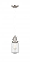 Innovations Lighting 201CSW-SN-G314-LED - Dover - 1 Light - 5 inch - Brushed Satin Nickel - Cord hung - Mini Pendant