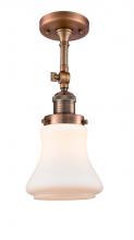 Innovations Lighting 201F-AC-G191-LED - Bellmont - 1 Light - 6 inch - Antique Copper - Semi-Flush Mount