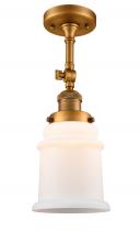 Innovations Lighting 201F-BB-G181-LED - Canton - 1 Light - 6 inch - Brushed Brass - Semi-Flush Mount