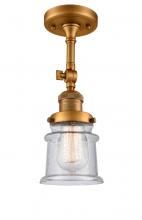 Innovations Lighting 201F-BB-G184S-LED - Canton - 1 Light - 5 inch - Brushed Brass - Semi-Flush Mount