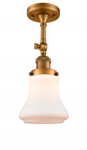 Innovations Lighting 201F-BB-G191-LED - Bellmont - 1 Light - 6 inch - Brushed Brass - Semi-Flush Mount