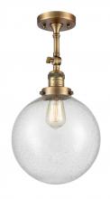 Innovations Lighting 201F-BB-G204-10-LED - Beacon - 1 Light - 10 inch - Brushed Brass - Semi-Flush Mount