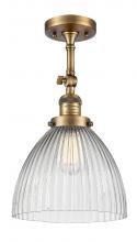 Innovations Lighting 201F-BB-G222-LED - Seneca Falls - 1 Light - 10 inch - Brushed Brass - Semi-Flush Mount