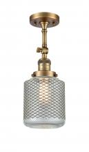 Innovations Lighting 201F-BB-G262-LED - Stanton - 1 Light - 6 inch - Brushed Brass - Semi-Flush Mount