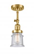 Innovations Lighting 201F-SG-G184S-LED - Canton - 1 Light - 5 inch - Satin Gold - Semi-Flush Mount