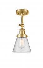 Innovations Lighting 201F-SG-G64-LED - Cone - 1 Light - 6 inch - Satin Gold - Semi-Flush Mount