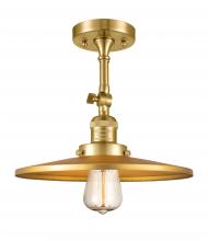 Innovations Lighting 201F-SG-MFR-SG-12-LED - Railroad - 1 Light - 12 inch - Satin Gold - Semi-Flush Mount