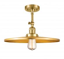 Innovations Lighting 201F-SG-MFR-SG-16-LED - Railroad - 1 Light - 16 inch - Satin Gold - Semi-Flush Mount