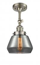 Innovations Lighting 201F-SN-G173-LED - Fulton - 1 Light - 7 inch - Brushed Satin Nickel - Semi-Flush Mount