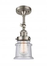 Innovations Lighting 201F-SN-G184S-LED - Canton - 1 Light - 5 inch - Brushed Satin Nickel - Semi-Flush Mount