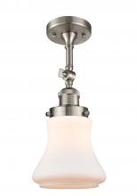 Innovations Lighting 201F-SN-G191-LED - Bellmont - 1 Light - 6 inch - Brushed Satin Nickel - Semi-Flush Mount