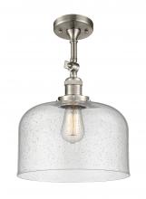 Innovations Lighting 201F-SN-G74-L - Bell - 1 Light - 12 inch - Brushed Satin Nickel - Semi-Flush Mount