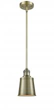 Innovations Lighting 201S-AB-M9-AB-LED - Addison - 1 Light - 5 inch - Antique Brass - Stem Hung - Mini Pendant