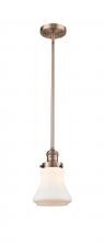 Innovations Lighting 201S-AC-G191-LED - Bellmont - 1 Light - 7 inch - Antique Copper - Stem Hung - Mini Pendant