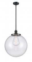 Innovations Lighting 201S-BK-G204-16-LED - Beacon - 1 Light - 16 inch - Matte Black - Stem Hung - Pendant