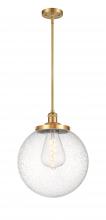 Innovations Lighting 201S-SG-G204-14-LED - Beacon - 1 Light - 14 inch - Satin Gold - Stem Hung - Pendant