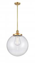 Innovations Lighting 201S-SG-G204-16-LED - Beacon - 1 Light - 16 inch - Satin Gold - Stem Hung - Pendant