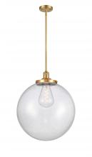 Innovations Lighting 201S-SG-G204-18-LED - Beacon - 1 Light - 18 inch - Satin Gold - Stem Hung - Pendant