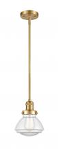 Innovations Lighting 201S-SG-G322-LED - Olean - 1 Light - 7 inch - Satin Gold - Stem Hung - Mini Pendant