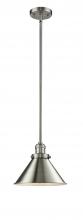 Innovations Lighting 201S-SN-M10-SN-LED - Briarcliff - 1 Light - 10 inch - Brushed Satin Nickel - Stem Hung - Mini Pendant