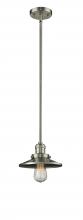 Innovations Lighting 201S-SN-M2-LED - Railroad - 1 Light - 8 inch - Brushed Satin Nickel - Stem Hung - Mini Pendant