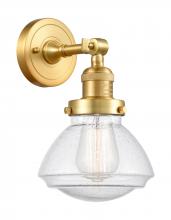 Innovations Lighting 203-SG-G324-LED - Olean - 1 Light - 7 inch - Satin Gold - Sconce