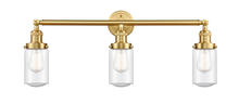 Innovations Lighting 205-SG-G314-LED - Dover - 3 Light - 31 inch - Satin Gold - Bath Vanity Light