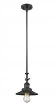 Innovations Lighting 206-BK-M6-LED - Railroad - 1 Light - 8 inch - Matte Black - Stem Hung - Mini Pendant