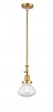 Innovations Lighting 206-SG-G322-LED - Olean - 1 Light - 7 inch - Satin Gold - Stem Hung - Mini Pendant