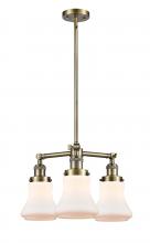 Innovations Lighting 207-AB-G191-LED - Bellmont - 3 Light - 18 inch - Antique Brass - Stem Hung - Chandelier