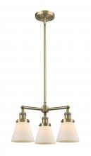 Innovations Lighting 207-AB-G61-LED - Cone - 3 Light - 19 inch - Antique Brass - Stem Hung - Chandelier