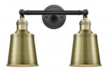 Innovations Lighting 208-BAB-M9-AB-LED - Addison - 2 Light - 16 inch - Black Antique Brass - Bath Vanity Light