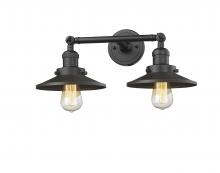 Innovations Lighting 208-OB-M5-LED - Railroad - 2 Light - 18 inch - Oil Rubbed Bronze - Bath Vanity Light