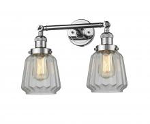 Innovations Lighting 208-PC-G142-LED - Chatham - 2 Light - 16 inch - Polished Chrome - Bath Vanity Light