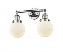 Innovations Lighting 208-PC-G201-6 - Beacon - 2 Light - 17 inch - Polished Chrome - Bath Vanity Light