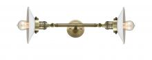 Innovations Lighting 208L-AB-G1-LED - Halophane - 2 Light - 9 inch - Antique Brass - Bath Vanity Light