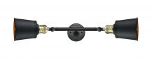 Innovations Lighting 208L-BAB-M9-BK-LED - Addison - 2 Light - 5 inch - Black Antique Brass - Bath Vanity Light