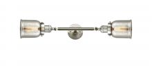 Innovations Lighting 208L-SN-G58-LED - Bell - 2 Light - 5 inch - Brushed Satin Nickel - Bath Vanity Light