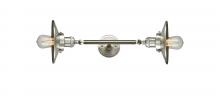 Innovations Lighting 208L-SN-M2-LED - Railroad - 2 Light - 8 inch - Brushed Satin Nickel - Bath Vanity Light