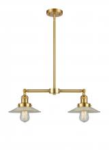 Innovations Lighting 209-SG-G2 - Halophane - 2 Light - 21 inch - Satin Gold - Stem Hung - Island Light