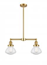 Innovations Lighting 209-SG-G324-LED - Olean - 2 Light - 22 inch - Satin Gold - Stem Hung - Island Light