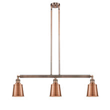 Innovations Lighting 213-AC-M9-AC - Addison - 3 Light - 38 inch - Antique Copper - Stem Hung - Island Light