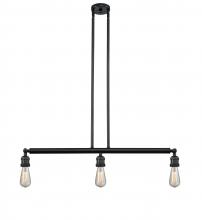 Innovations Lighting 213-BK-LED - Bare Bulb - 3 Light - 38 inch - Matte Black - Stem Hung - Island Light