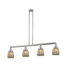 Innovations Lighting 214-SN-G146-LED - Chatham - 4 Light - 51 inch - Brushed Satin Nickel - Stem Hung - Island Light