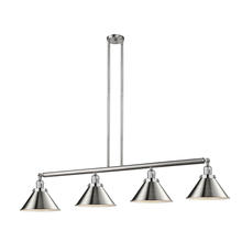 Innovations Lighting 214-SN-M10-SN-LED - Briarcliff - 4 Light - 55 inch - Brushed Satin Nickel - Stem Hung - Island Light