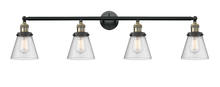 Innovations Lighting 215-BAB-G64-LED - Cone - 4 Light - 42 inch - Black Antique Brass - Bath Vanity Light