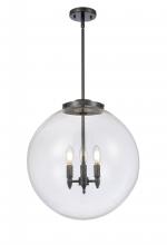 Innovations Lighting 221-3S-BK-G202-18-LED - Beacon - 3 Light - 18 inch - Matte Black - Cord hung - Pendant